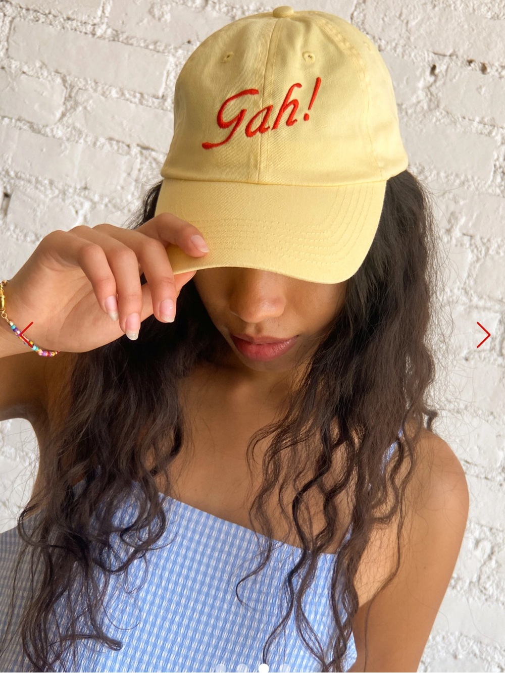 Lisa Says Gah Yellow 'Gah!' Embroidered baseball dad hat